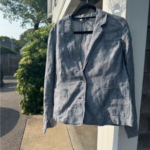 Eileen Fisher Gray Blazer Classic Suit Jacket